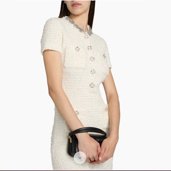 Self Portrait Textured Boucle Minidress NWT S Channel vibes soft yet structured - Picture 8 of 11